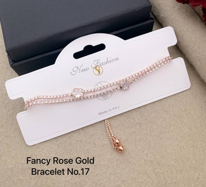 14 Designer Rose Gold Bracelets Wholesale Shop In Surat
